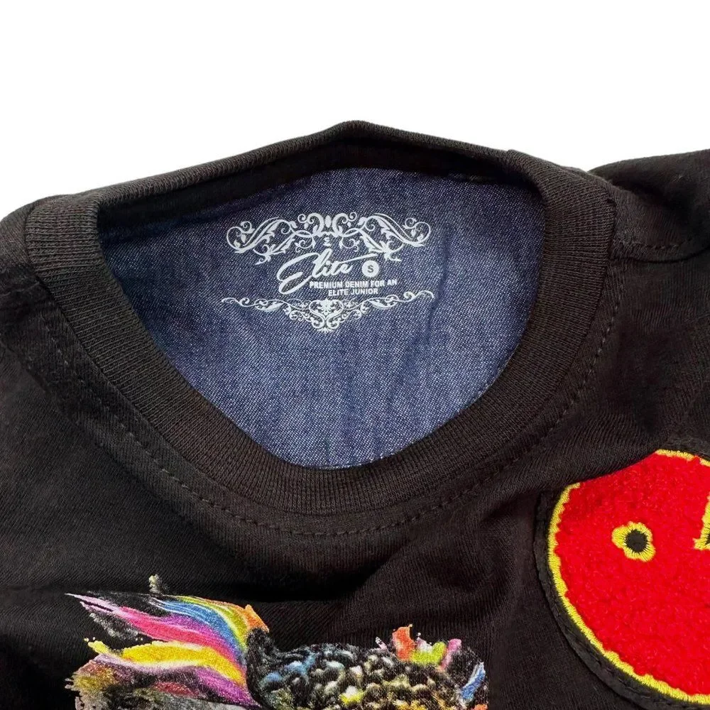 Elite Premium Denim Owl Color Drip Tee (S/4-5)